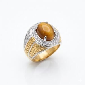 Tiger Eye Ring Natural Tiger Eye Gemstone Premium