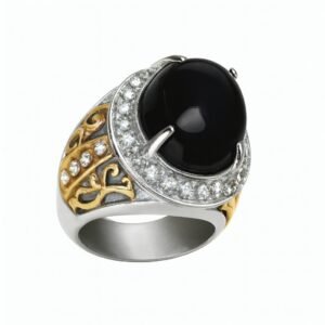 Original Black Aqeeq Artificial Ring