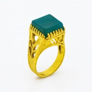 Original Aqeeq Ring for Men Natural Agate Stone