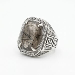 Moh‑E‑Najaf Ring Natural White Gemstone