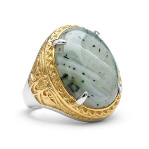 Green Sulemani Aqeeq Ring
