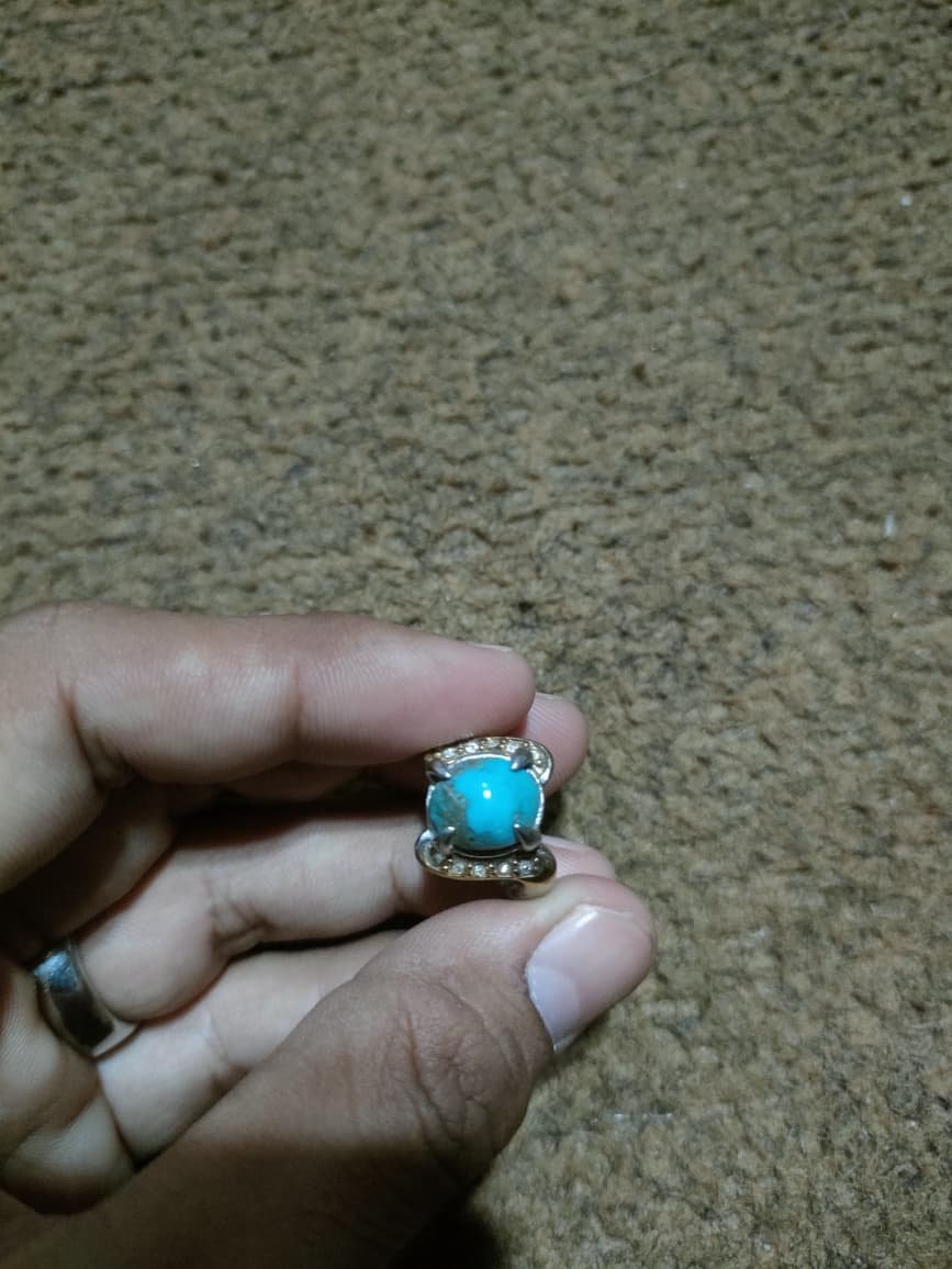 Original Feroza Ring Natural Turquoise - Gemstone Hub