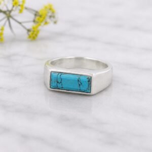 Natural Turquoise Ring Firoza Stone - Gemstone Hub