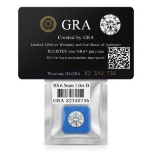 GRA Certified Moissanite Diamond 1.0 Carat