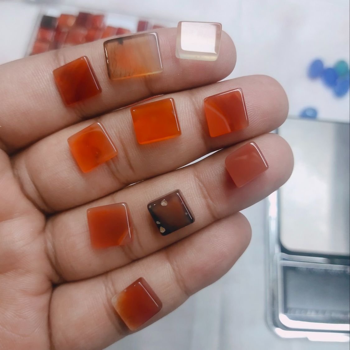Original Natural Yamni Brown Multi - Gemstone Hub