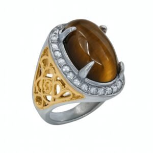 Tiger Eye Men's Ring