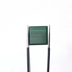 Natural Malachite Stone 10.95 CRT Square Flat Green