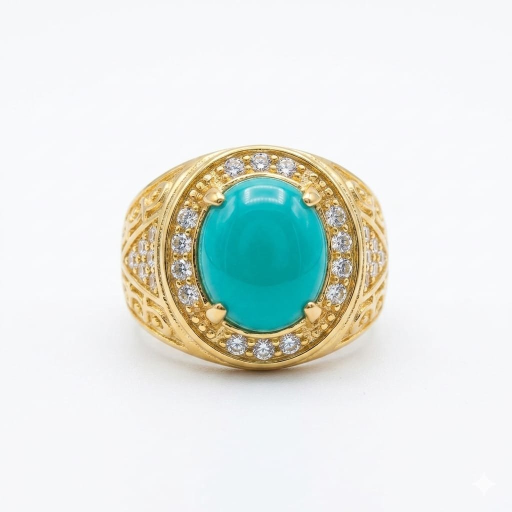Premium Feroza (Turquoise) Stone Ring for Men