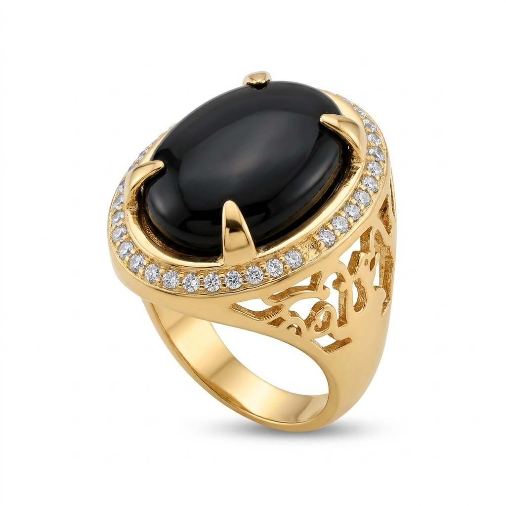 Aqeeq Sulemani Black Ring