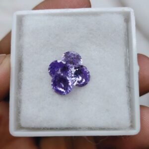 Natural Zircon Purple Diamond-Cut Gemstone ≈0.5g Small