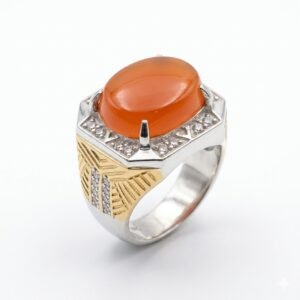 Aqeeq Orange Ring
