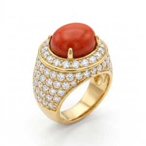 100% Original Red Coral Ring