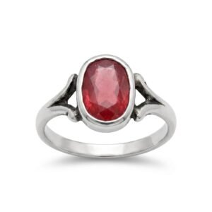 ️ Natural Ruby Ring Premium Silver‑Plated Design for