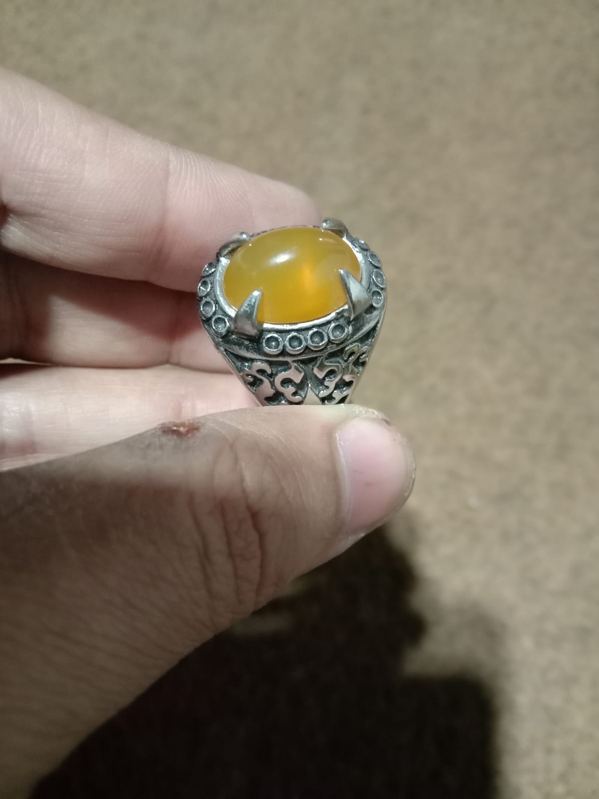 Original Zard Yellow Aqeeq Non - Gemstone Hub