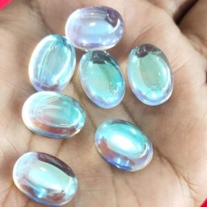 White Opals Stone Gemstone Stone Oval Shpe Lab Created