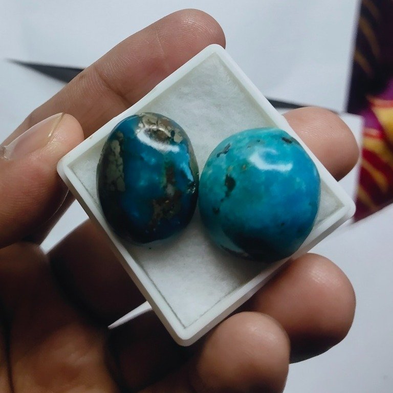 100% Original Turquoise) Firoza (Feroza) Gemstone