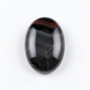 Original Black Sulemani Aqeeq Stone Natural Banded