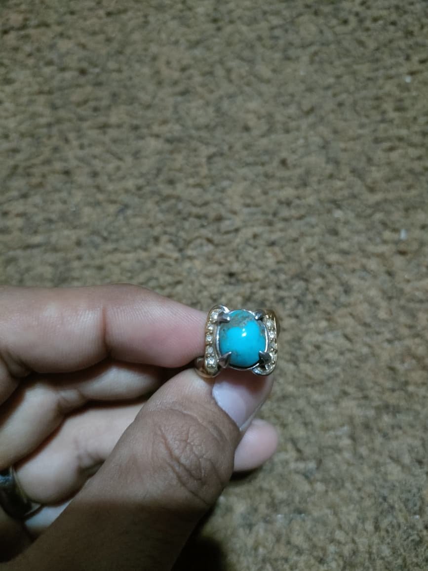 Original Feroza Ring Natural Turquoise - Gemstone Hub
