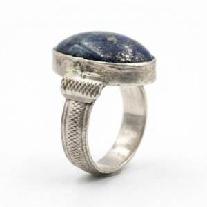 925 Sterling Silver Ring for Men Women Natural Azurite