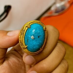 Natural Feroza (Blue Persian Turquoise) Ring for Men