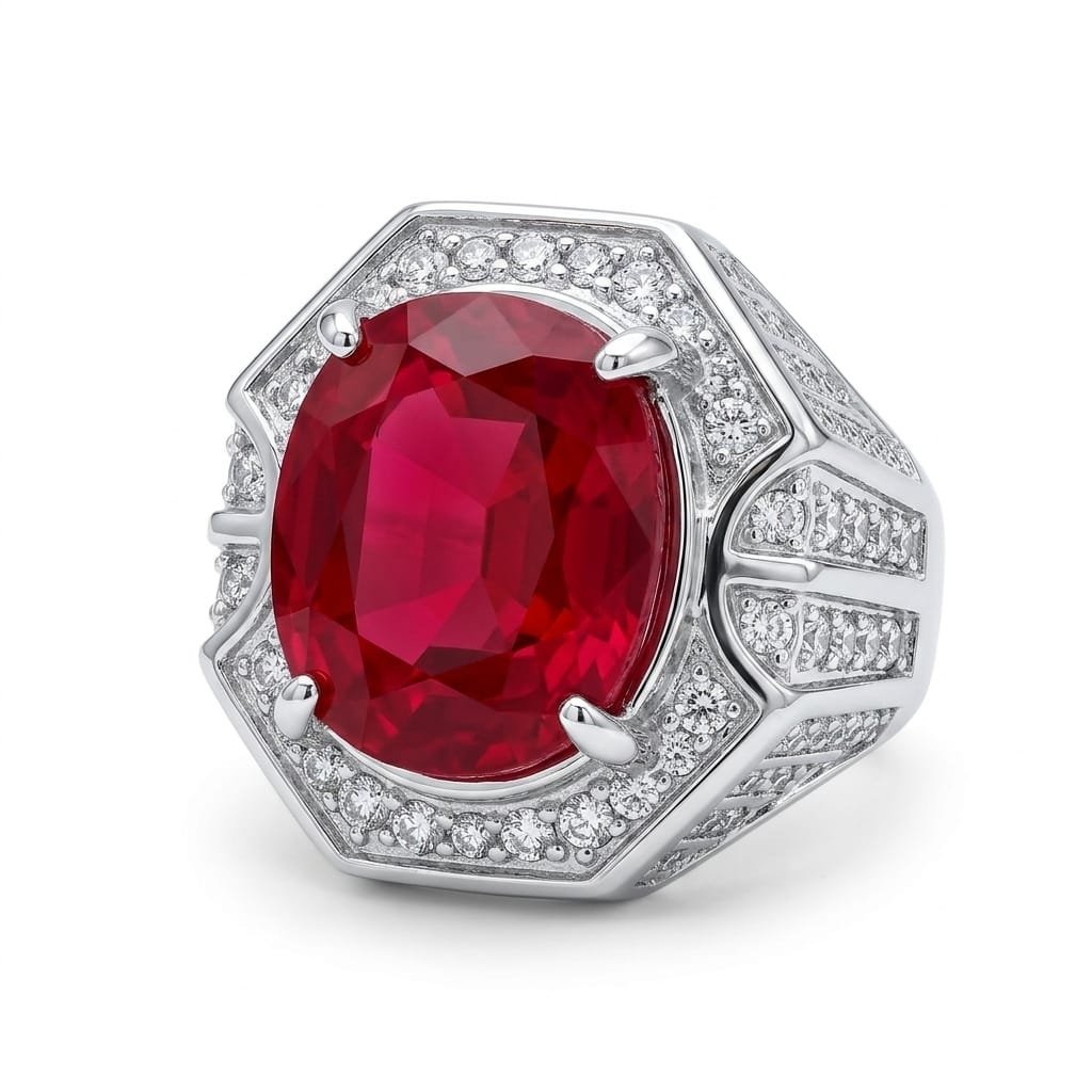Premium Yaqoot (Ruby) Stone Ring for Men