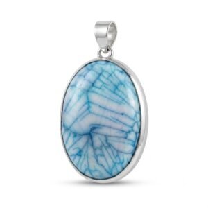 Natural Black Aqeeq Onyx Stone Pendant 925 Sterling