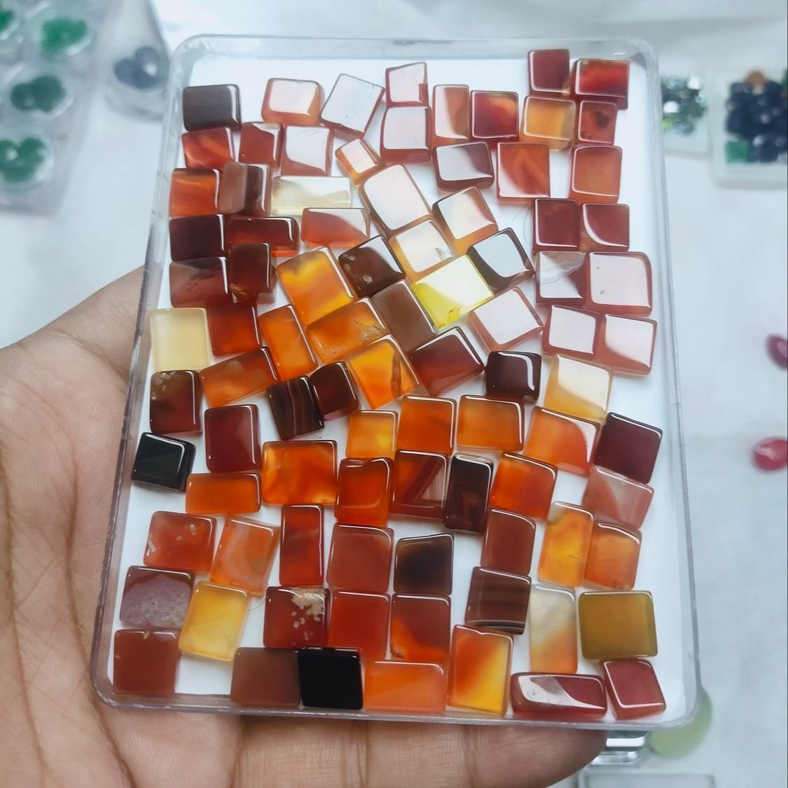 Original Natural Yamni Brown Multi - Gemstone Hub