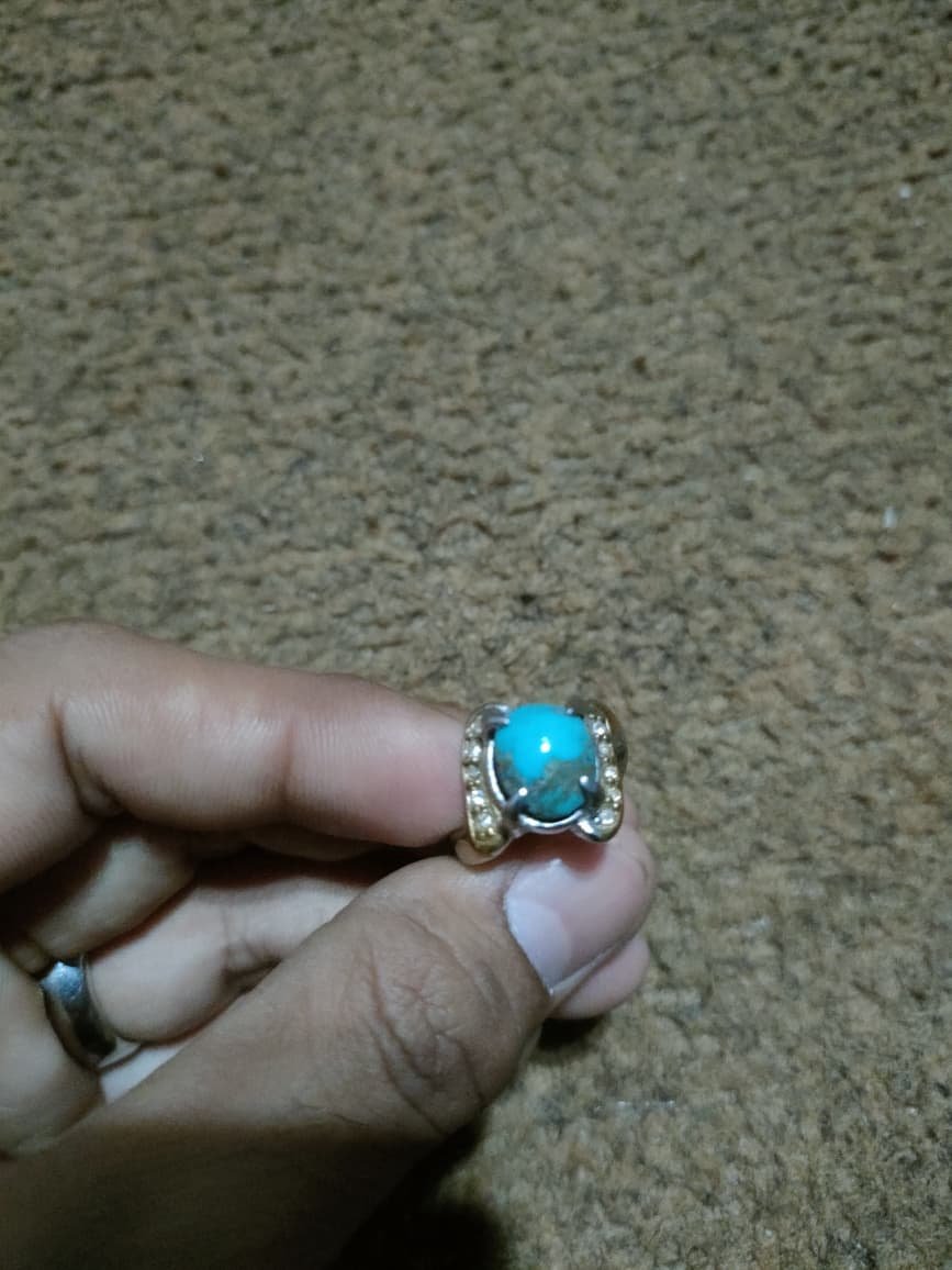 Original Feroza Ring Natural Turquoise - Gemstone Hub
