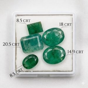 Natural Emerald Gemstone Set Premium Green Panna