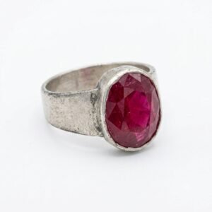 925 Sterling Silver Ruby Ring for Men Women Natural