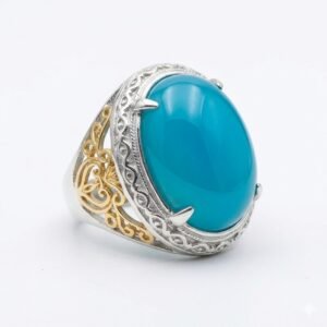Aqeeq Non-Silver Ring Original Aqeeq Stone Ring for Men