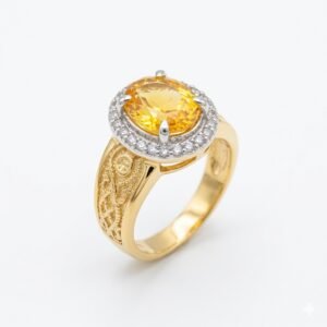 Yellow Zarkoon Topaz Ring