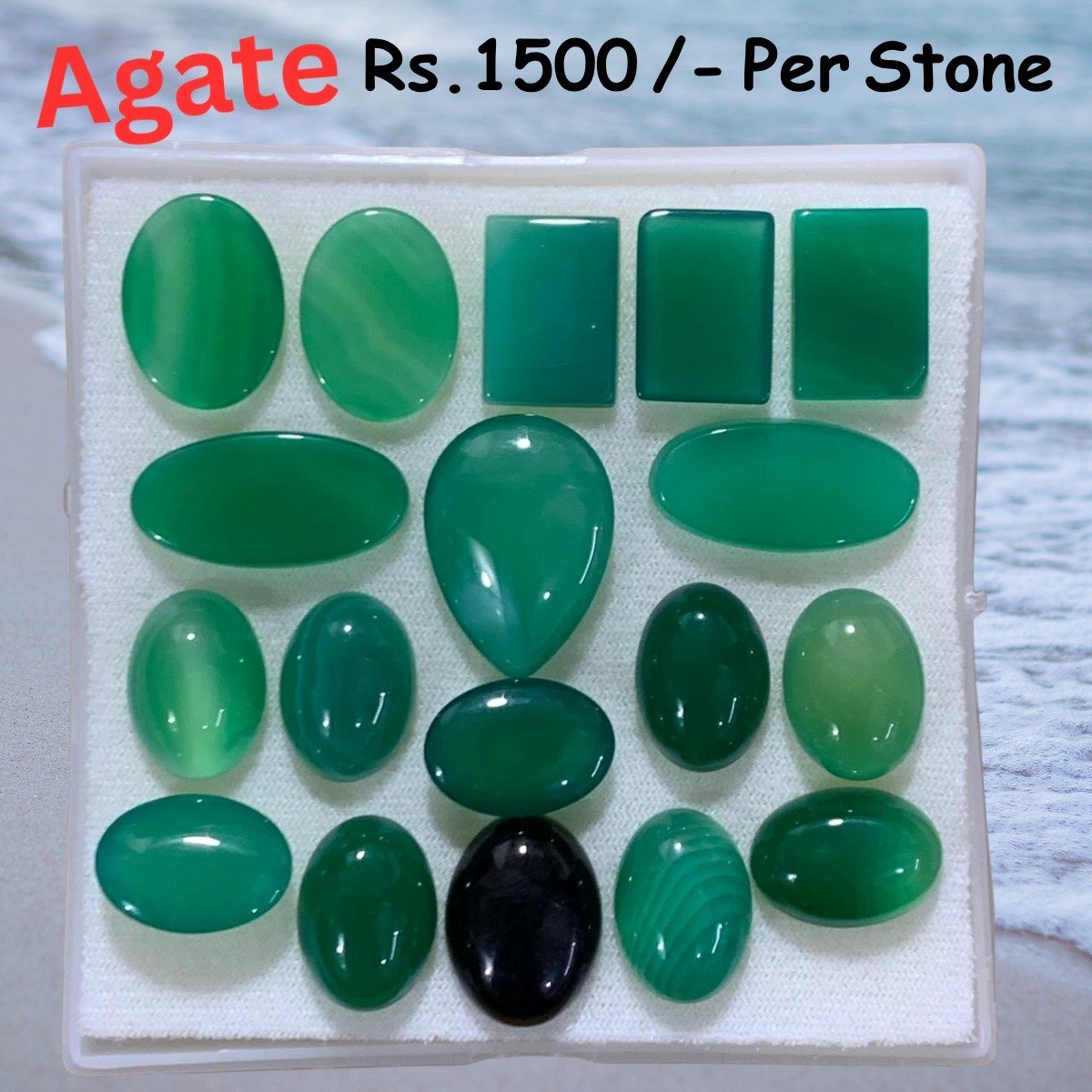 Green Aqeeq Stone
