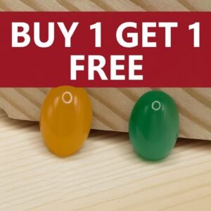 Pack of 2 Green Agate Yellow Yamni Aqeeq Irani Rings 6