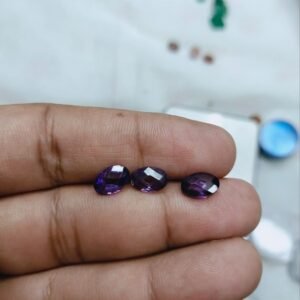 Original Zircon Purple Color Diamond Cutting Gemstone