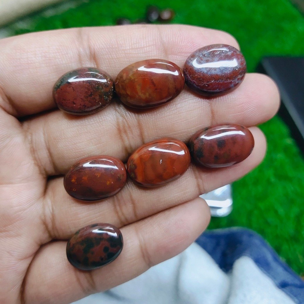 100% Real And Natural Blood Stone (Heliotrope) haqeeq