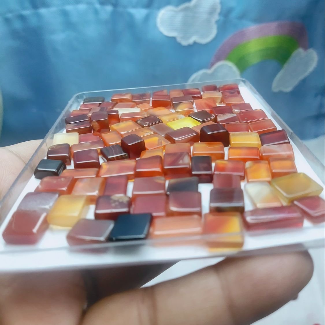 Original Natural Yamni Brown Multi - Gemstone Hub