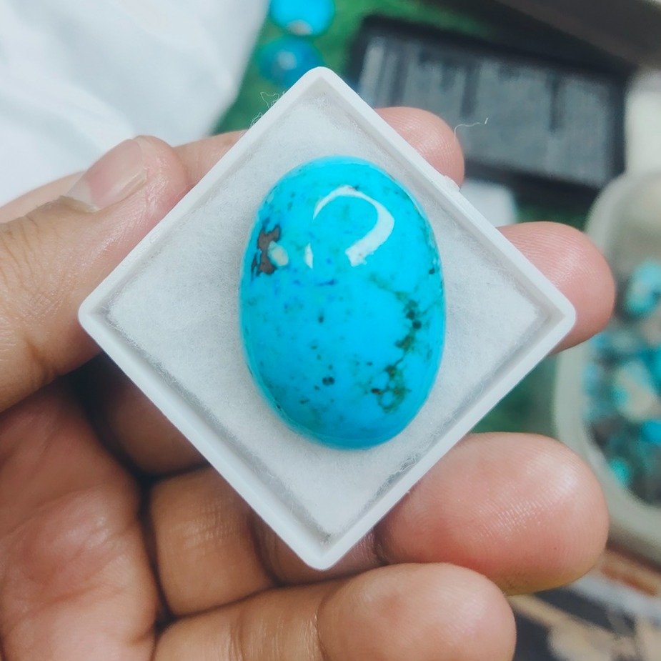 100% Original Turquoise) Firoza (Feroza) Gemstone