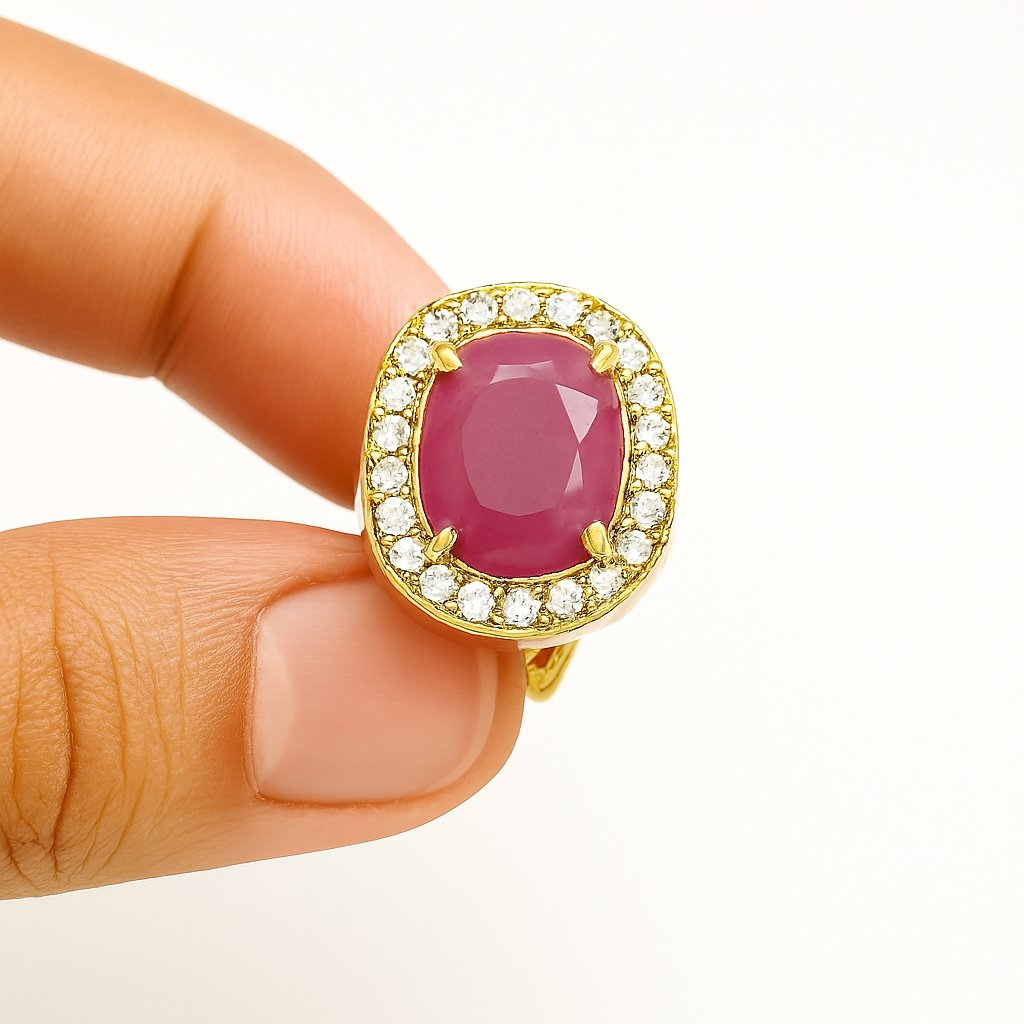 100% Original Ruby Yakoot Ring for Men Lab Certified