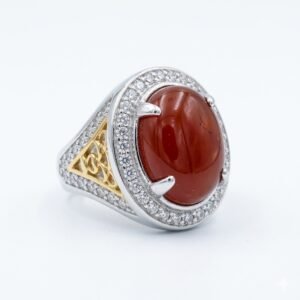 Red Aqeeq Ring Gemstone