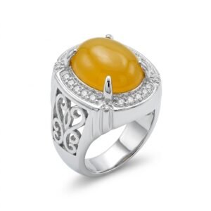 Original Zard Yellow Aqeeq Stone Premium Natural