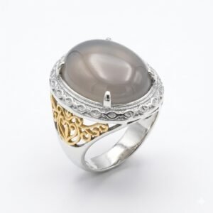 Aqeeq White Ring