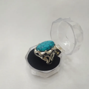 Elegent Turkish Feroza Stone Ring for Boys With