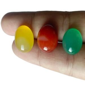 Pack of 3 Natural Haqeeq Gemstones 4.8g–6.0g