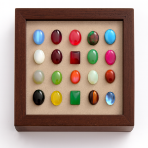 Pack of 21 Natural Gemstones 33g–42g Haqeeq (Black,