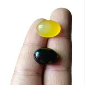 Pack of 2 Natural Haqeeq Gemstones 3.6g–4.4g Yellow &