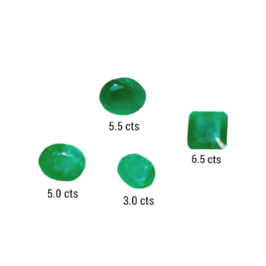 Natural Emerald 3.5 to 6.5 CRT Real Zamurd Panna