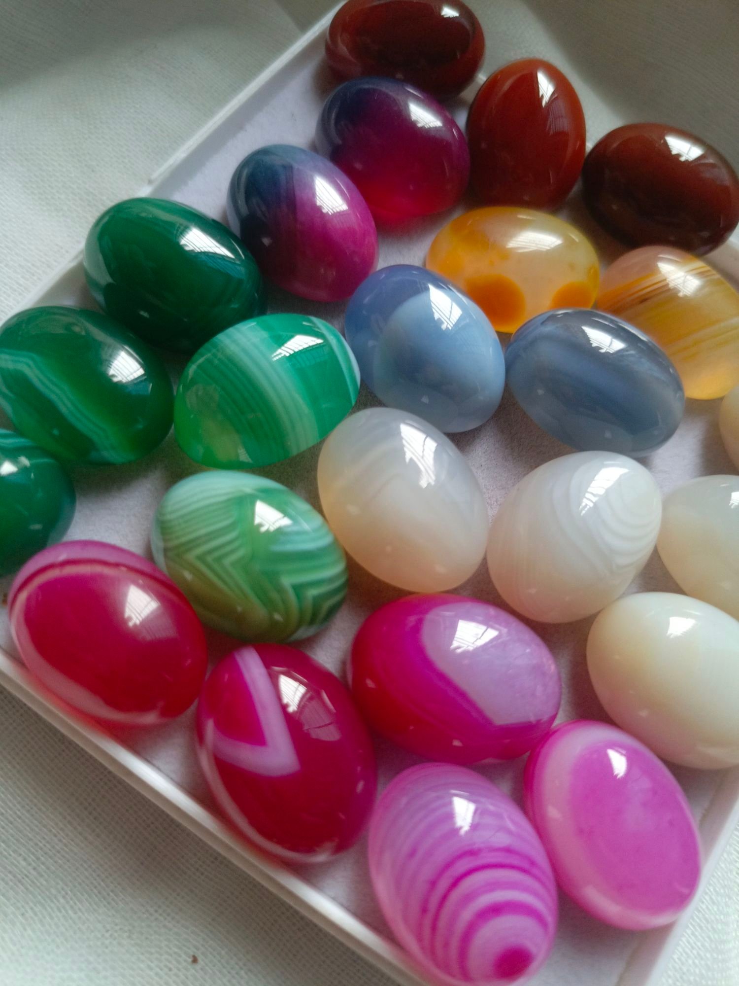 6pcs Sulemani Haqeeq (Aqeeq/Agate) Gemstones