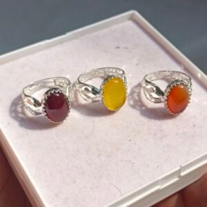ORANGE YELLOW BLACK Haqeeq Ring 100% Orignal