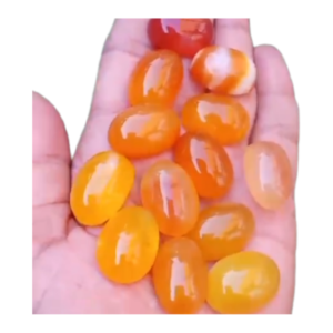 Natural Zard Aqeeq 43.5 CRT 25x18x12mm Yellow color